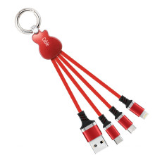 nylon braided  3 in 1USB cable Usb  Data Charging Cable for phone